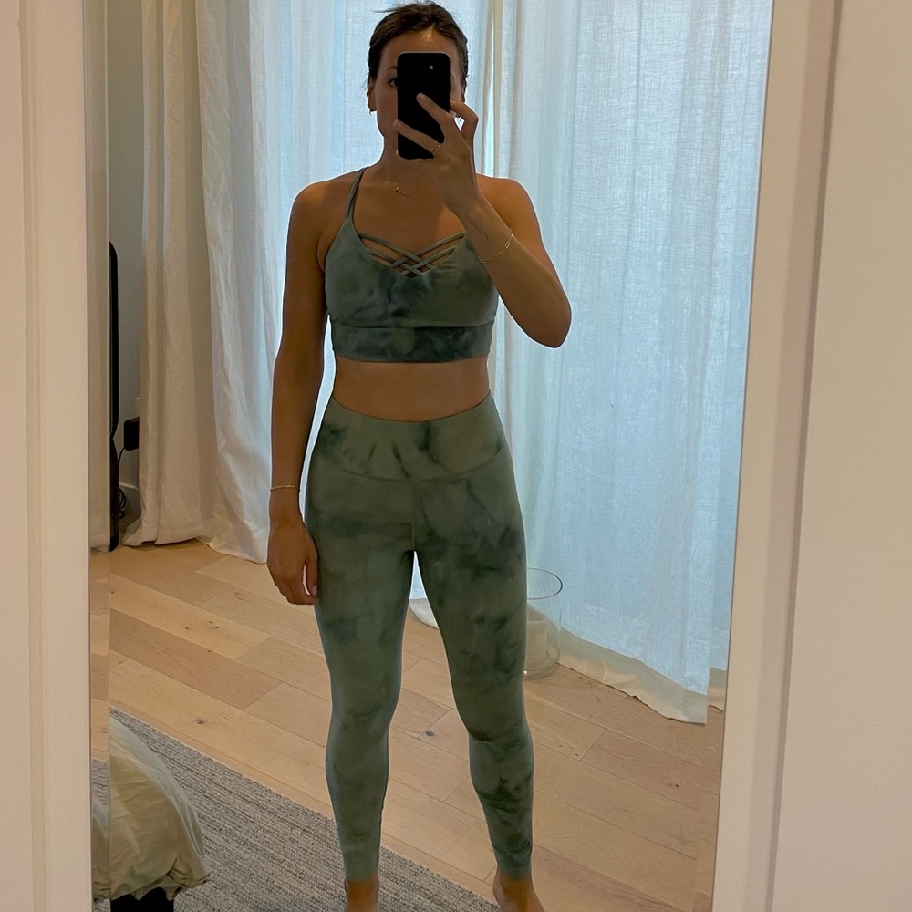 Joylab Tie-Dye Portia High-Waisted Leggings and Sports Bra